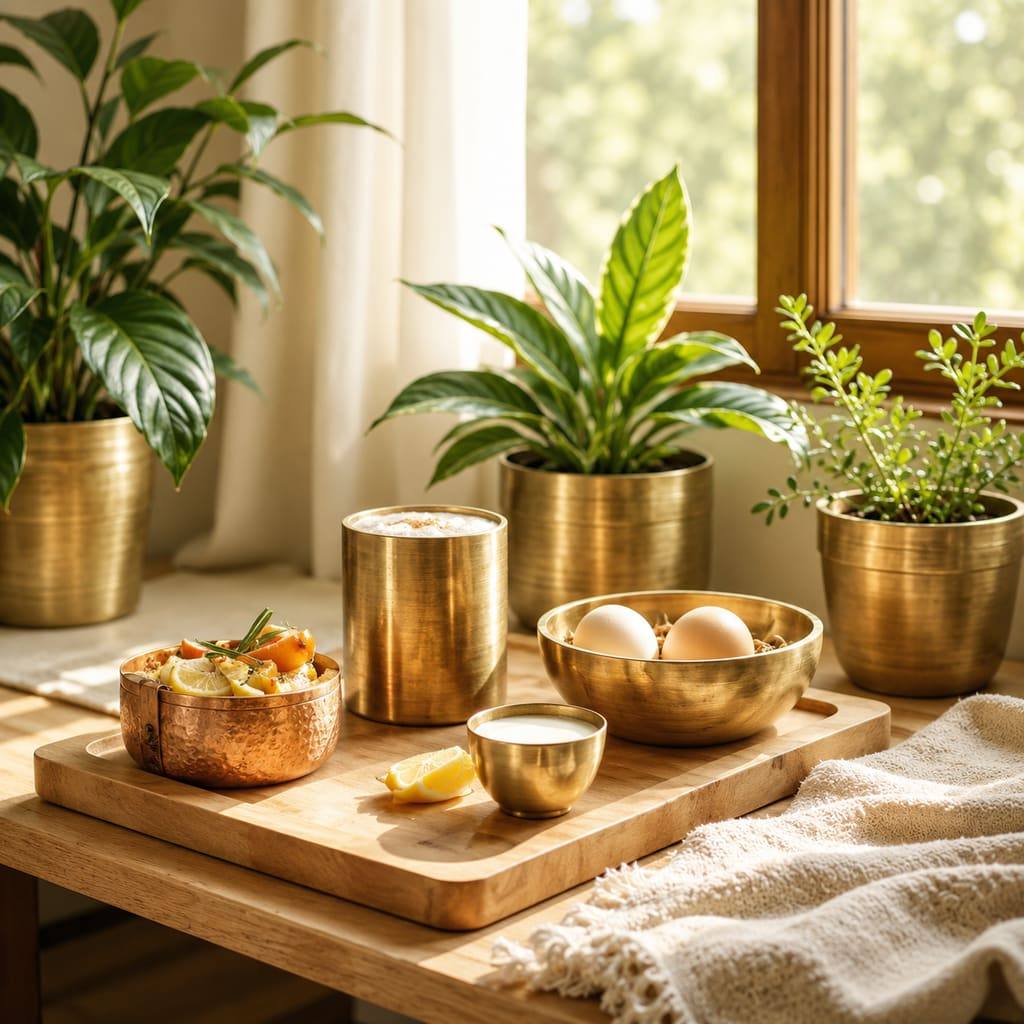 Beautiful home styling with handcrafted items